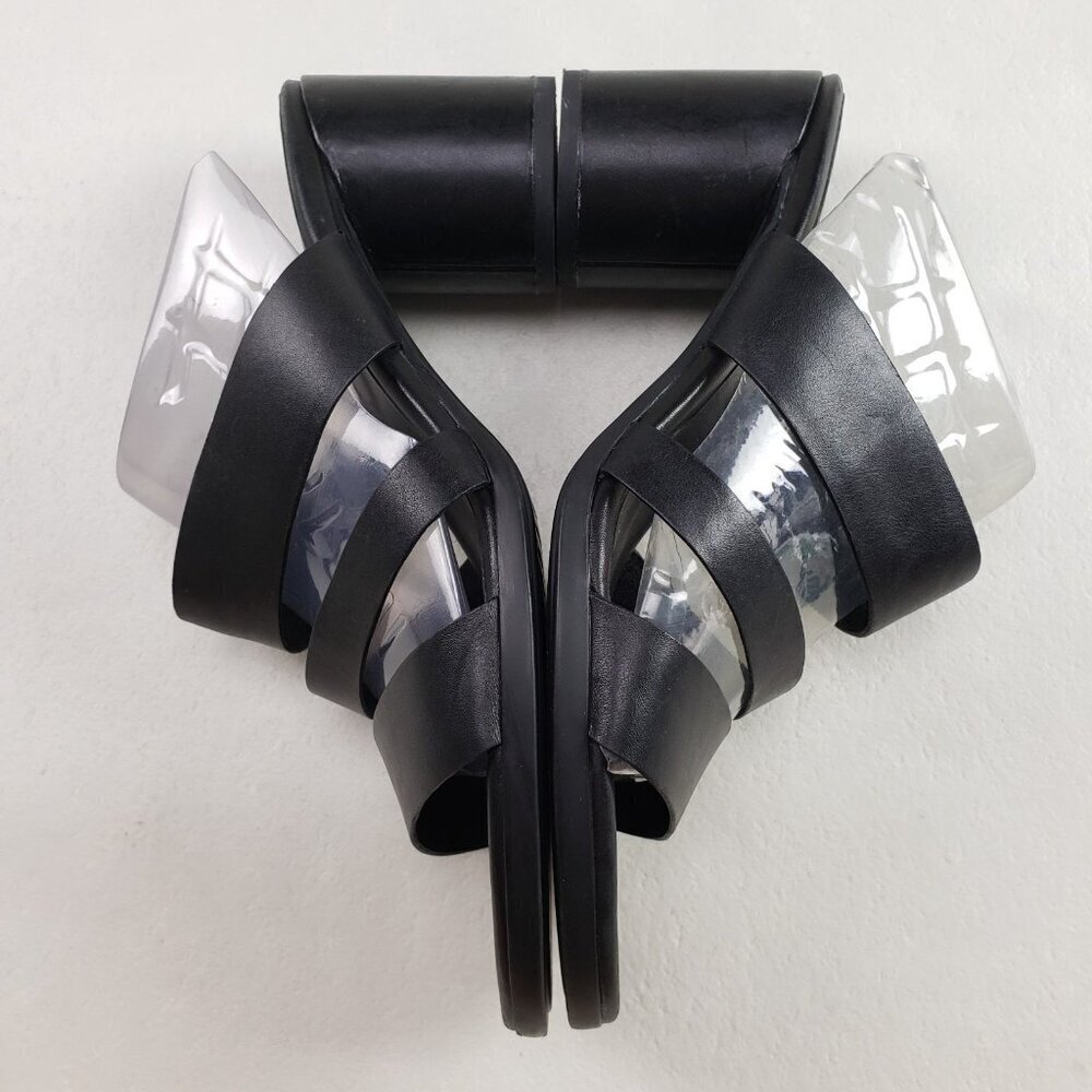 Ecco Shape Block Sandal 65 Womens 9-9.5 EU 40 Black Leather Open Toe Heel Shoe - Picture 7 of 12